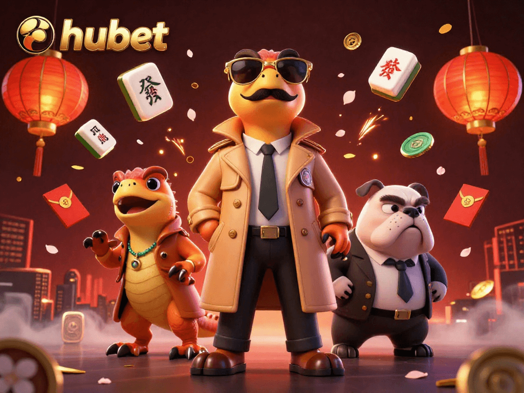 Experience the exciting hubet gaming scene with three raptors in a trench coat attempting to enter a VIP casino.