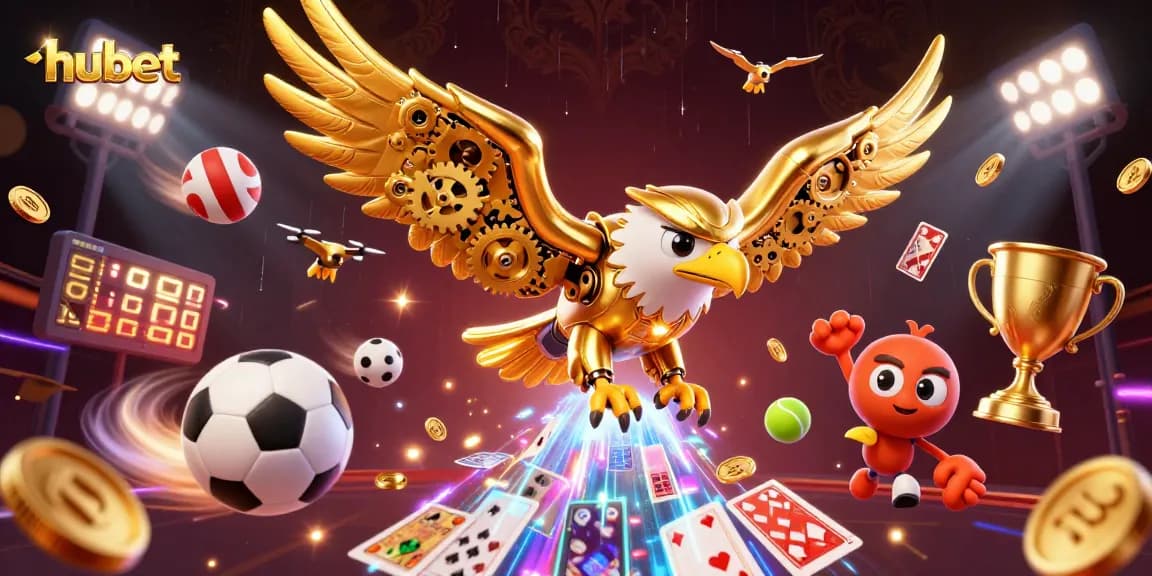 Experience thrilling betting at hubet with vibrant sports imagery and casino excitement.
