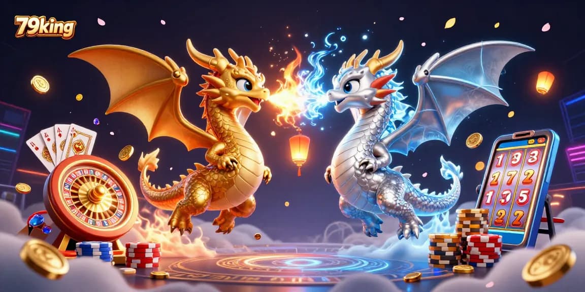 Experience thrilling gaming with 79king’s vibrant scene of dragons and casino elements.