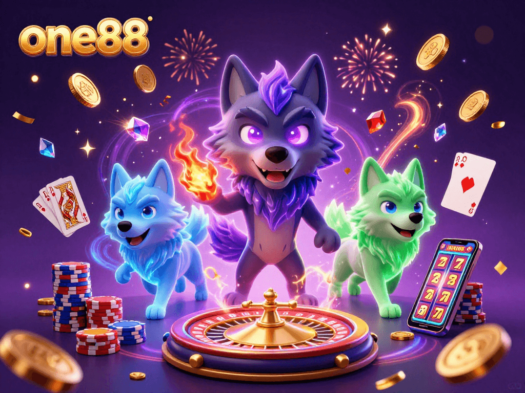 Play exciting games at one88 with vibrant visuals and immersive casino elements.