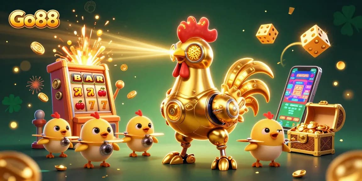 Experience the vibrant world of Go88 with exciting slot action and dynamic gameplay illustrated in 3D.