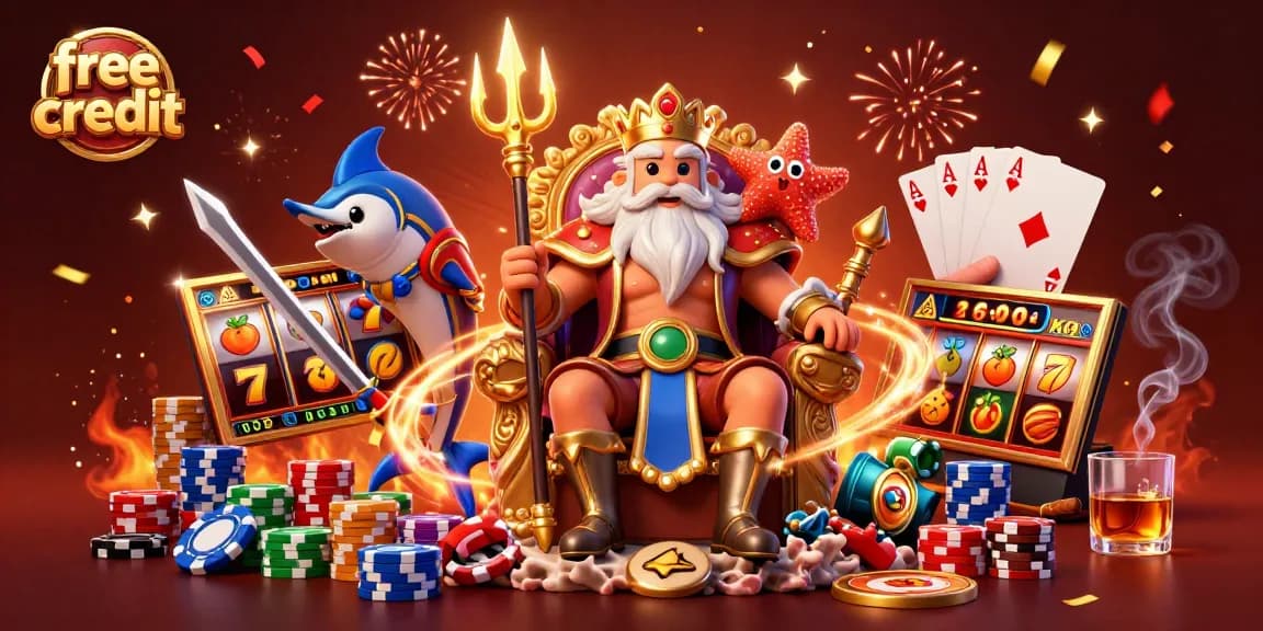 Experience thrilling free credit slots in a vibrant 3D gaming world packed with excitement.