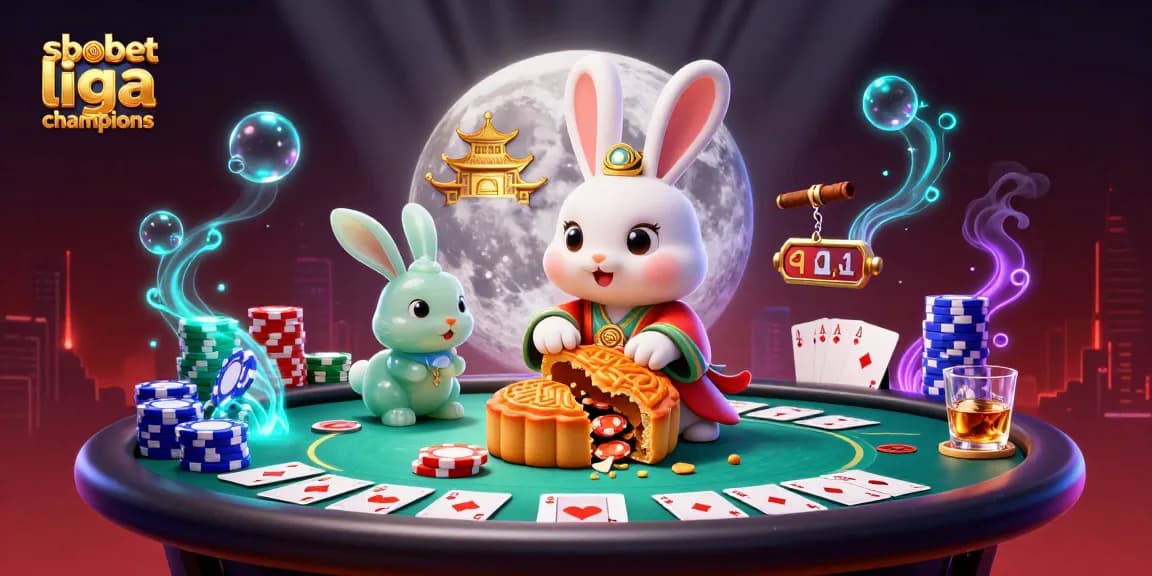 Play sbobet liga champions with 3D elements including vibrant poker chips and casino ambiance