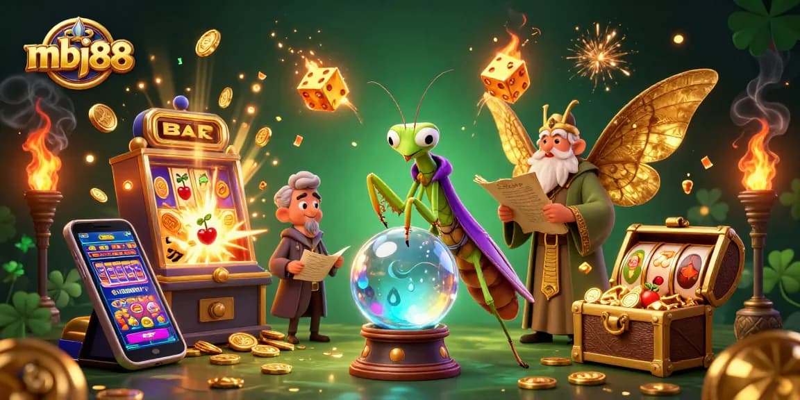 Experience thrilling casino wins with mbi88 surrounded by vibrant gaming elements and characters.