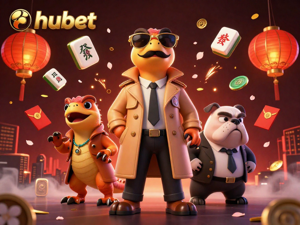 Experience the exciting hubet gaming scene with three raptors in a trench coat attempting to enter a VIP casino.