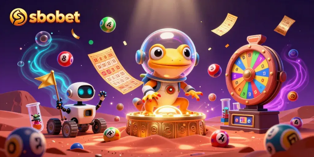 Menangkan taruhan sbobet dengan kegembiraan di kasino emas yang ditemukan oleh gecko Mars.