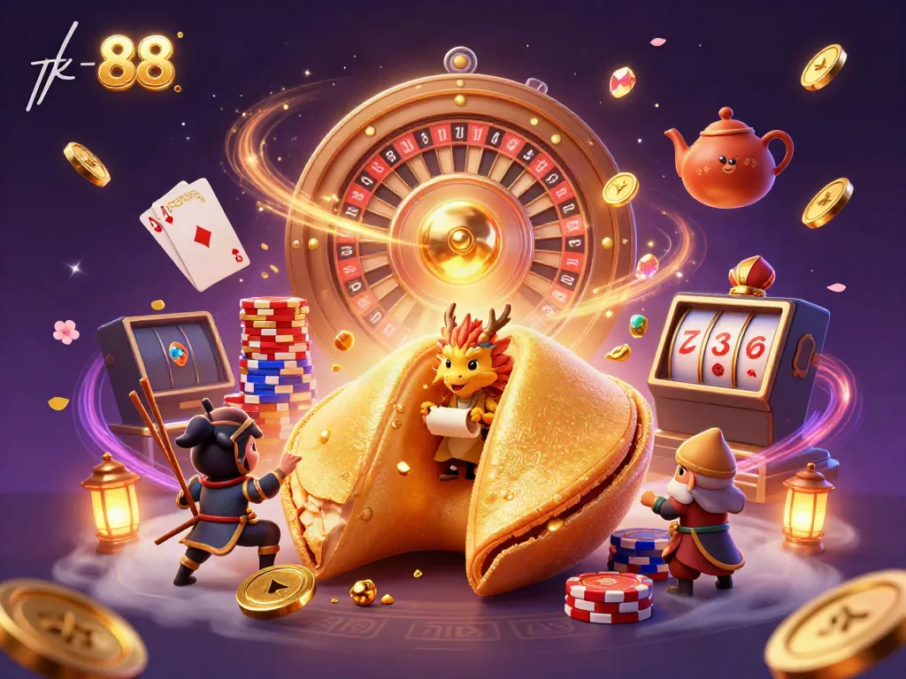 Engage in thrilling gaming adventures at tk 88 with vibrant casino elements and enchanting characters.
