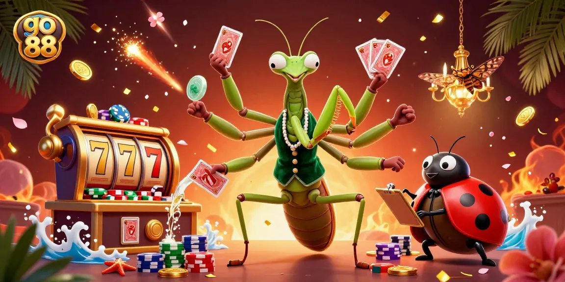 Experience the excitement of go 88 as card sharp mantis and pit boss ladybug bring a casino atmosphere alive.