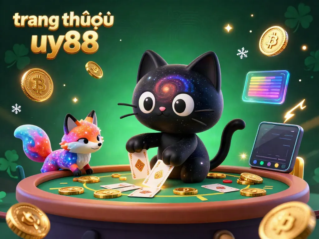 Experience excitement at trang chủ uy88 with vibrant cosmic casino action featuring unique characters and digital currency elements.
