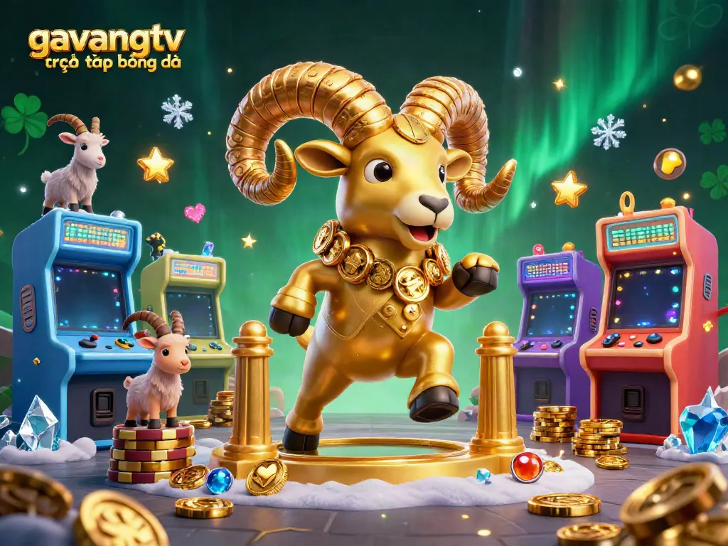 Experience thrilling moments with gavangtv trực tiếp bóng đá at a vibrant casino-inspired scene filled with games and golden elements.