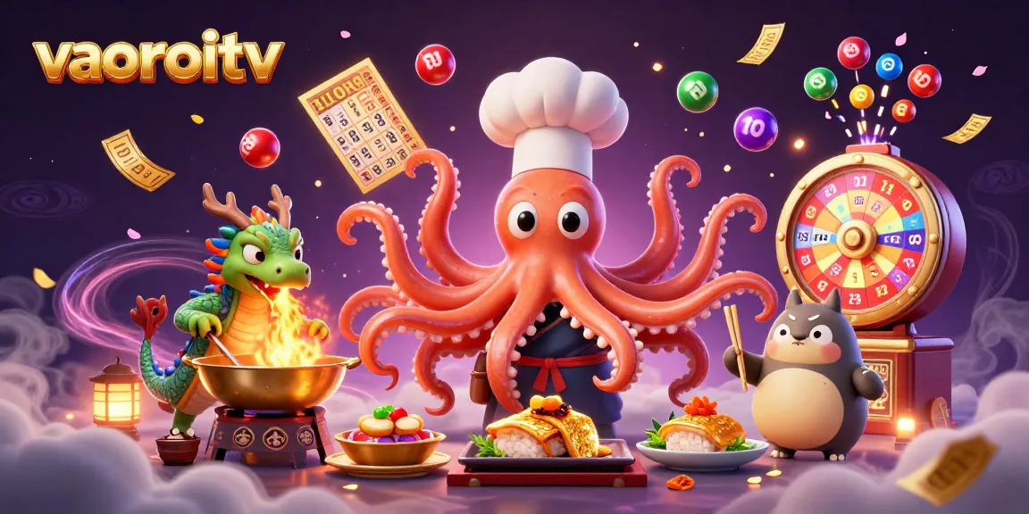 vaoroitv engages viewers with a vibrant, dynamic sushi-themed casino illustration.