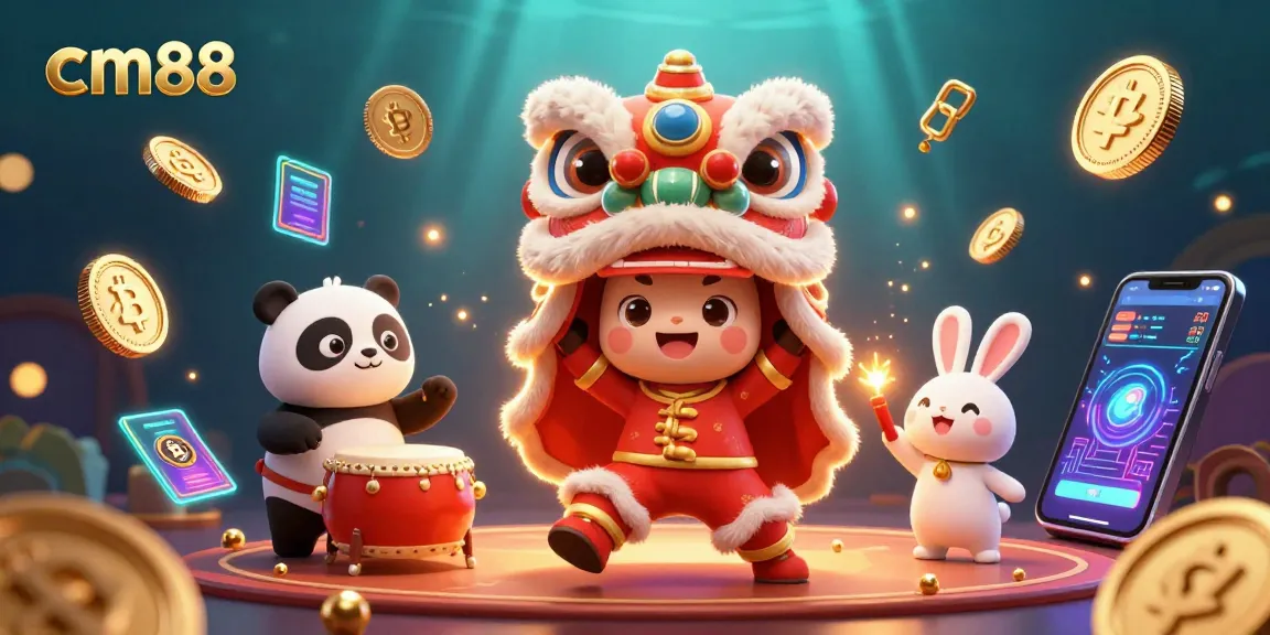 Engage with cm88 in an immersive casino scene showcasing vibrant characters and crypto elements.