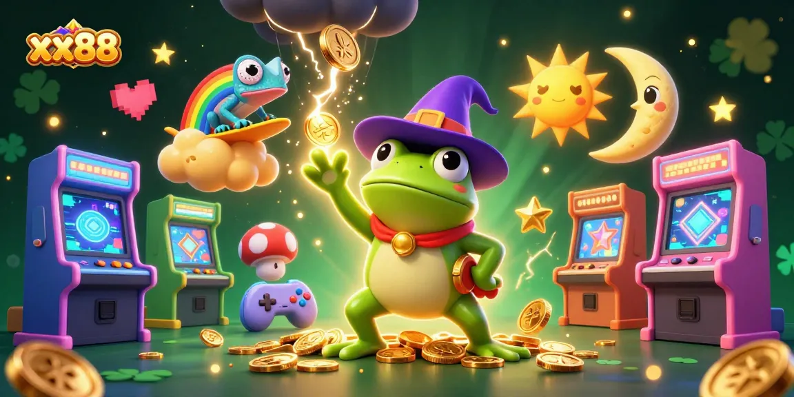 Experience excitement at xx88 with a vibrant 3D illustration capturing a fantasy casino adventure.
