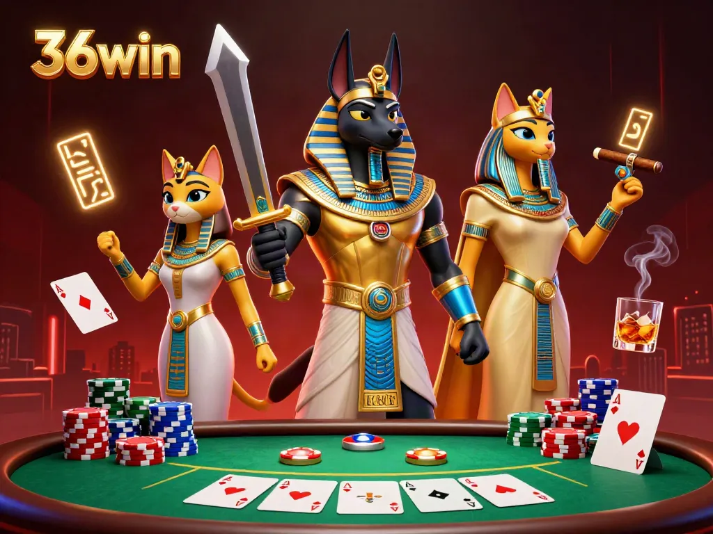 Unleash your winnings with 36win's exciting 3D casino games featuring Anubis and Bastet.