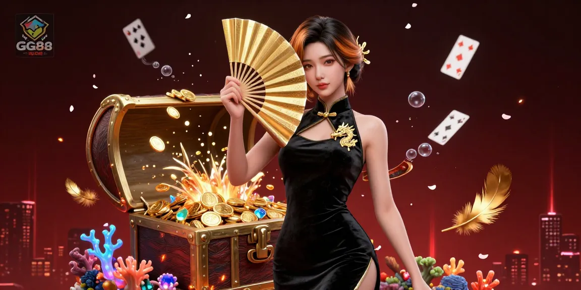 Experience the thrills of gambling with GG88 COM, featuring treasures and captivating elegance in a vibrant casino ambiance.