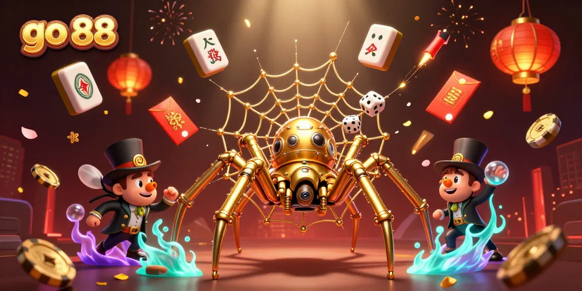 Engage with go 88 in a vibrant 3D casino scene featuring dynamic gaming elements.